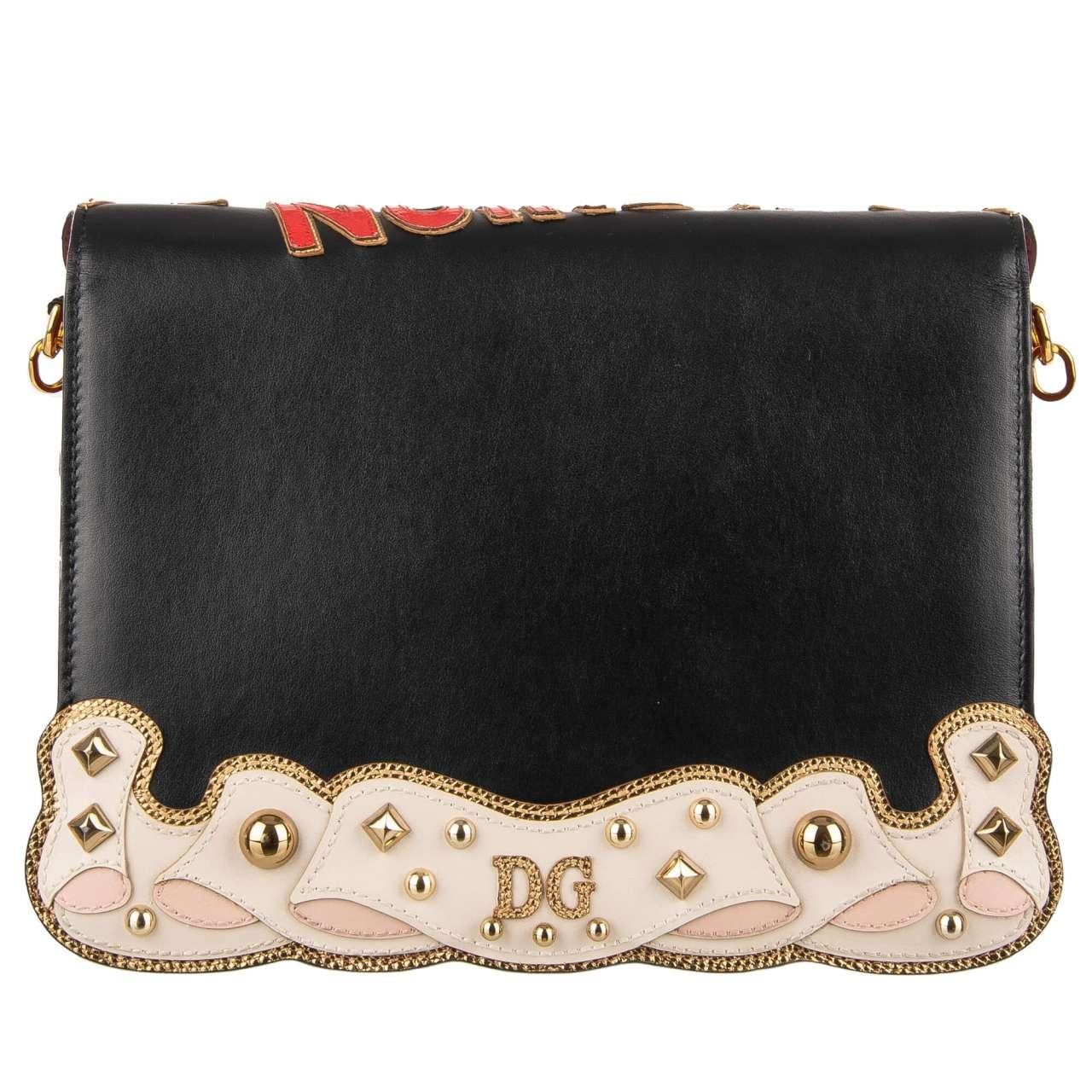 Dolce & Gabbana Shoulder Bag LUCIA Fashion Sinner with Crystals and Studs Black For Sale 1
