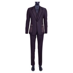 Tailleur 3 pièces marron brodé SICILIA Dolce & Gabbana, 48 M