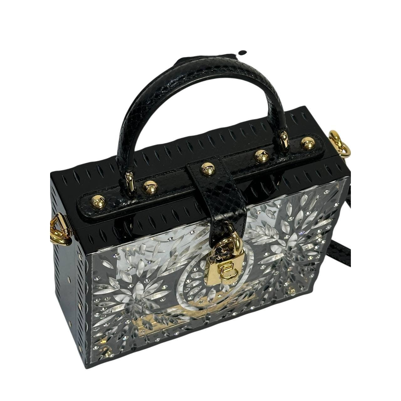 DOLCE & GABBANA Sicily Clear Plexiglass Cinderella Clutch For Sale 1