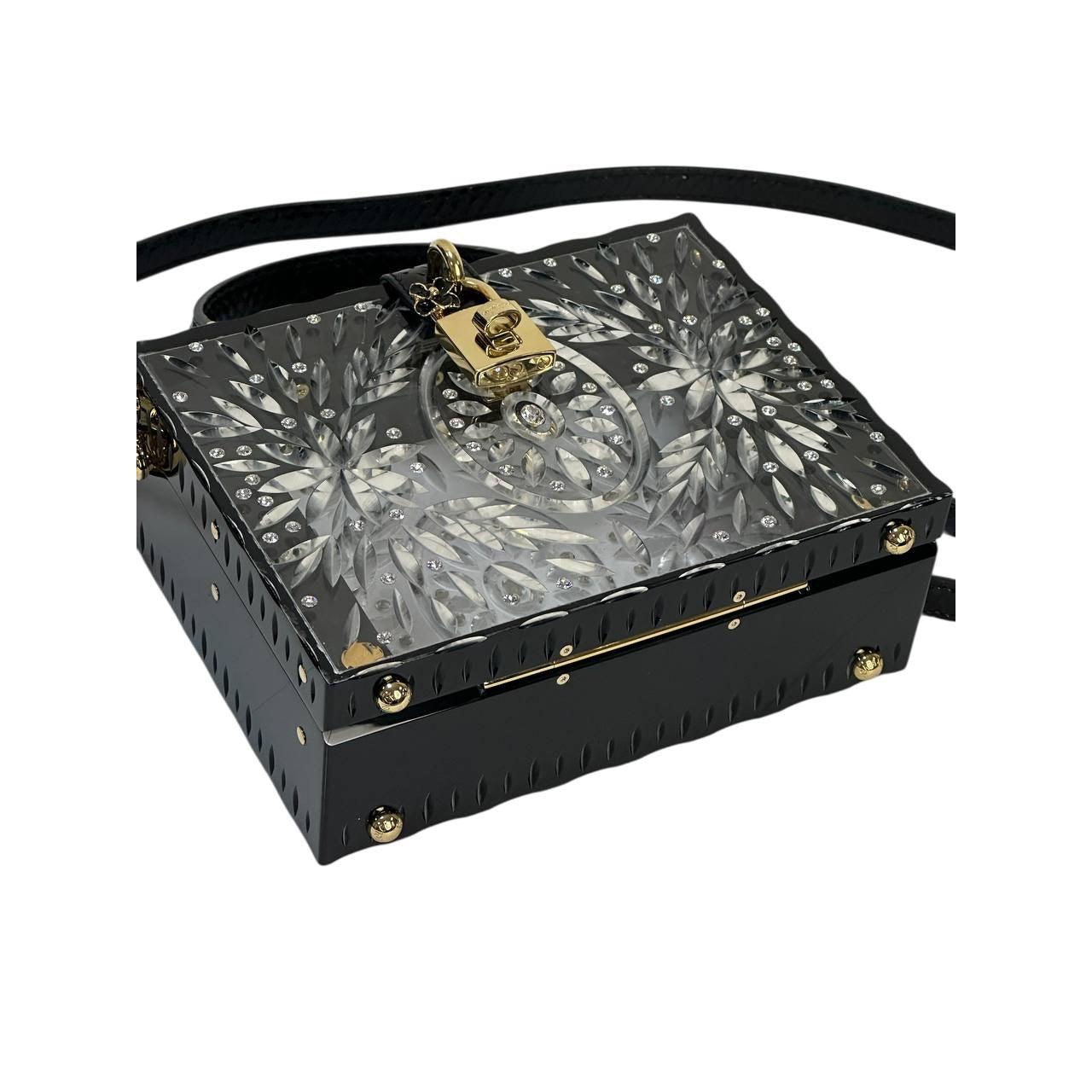 DOLCE & GABBANA Sicily Clear Plexiglass Cinderella Clutch For Sale 2