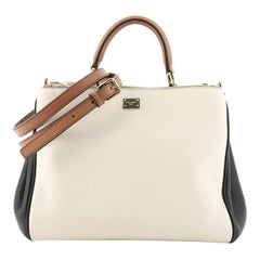 Dolce & Gabbana Sicily Wandelbare Einkaufstasche Leder Klein