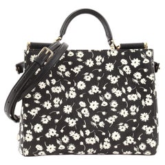 Dolce 
Gabbana Sicily Convertible Shopping Tote Printed Leather Medium