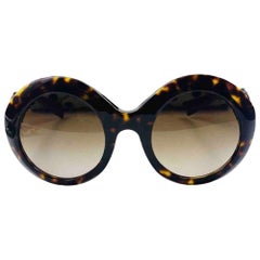 Dolce & Gabbana Sicily Plastic Gradient Lens Oversized Sunglasses in Multicolour