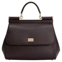Dolce & Gabbana Sicily Umhängetasche – Burgunderrot