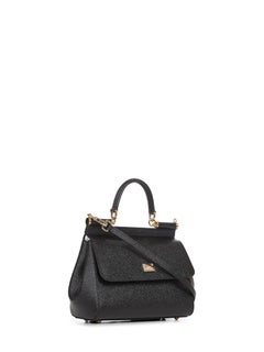 Dolce & Gabbana Sicily Handtasche mit Tragegriff – Schwarz