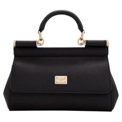 Dolce & Gabbana Sicily Handtasche mit Tragegriff – Schwarz