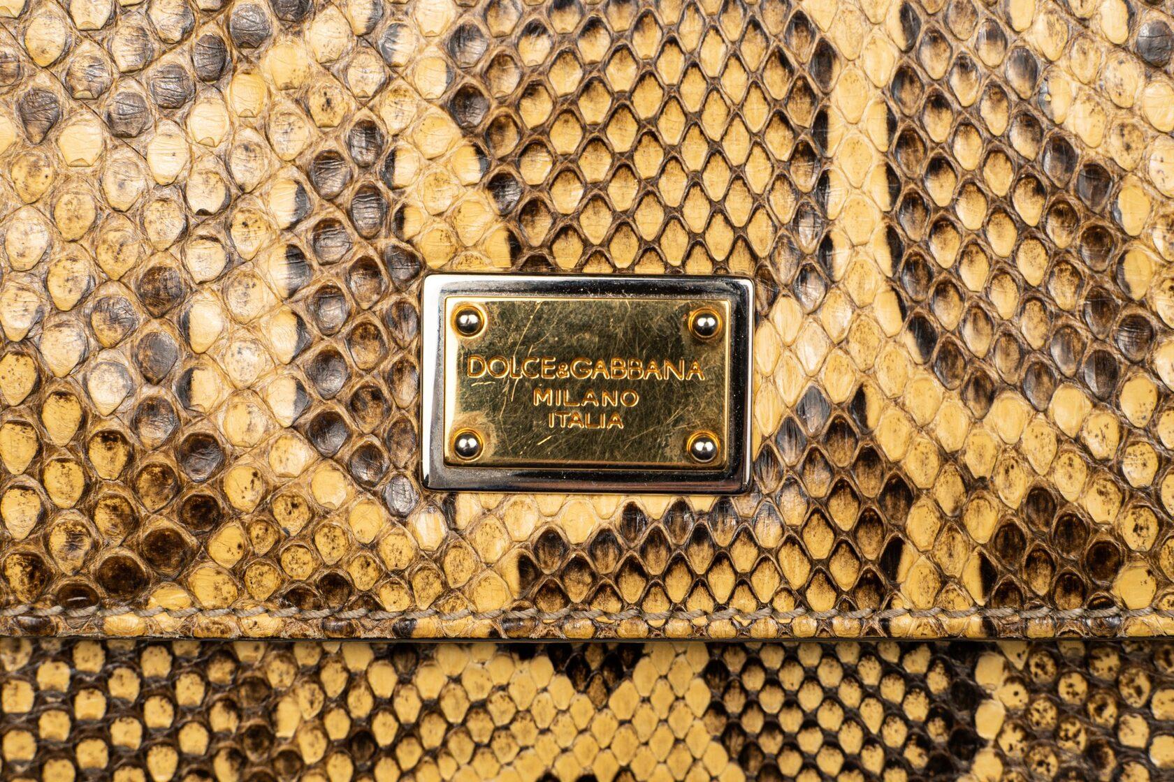 Dolce Gabbana Sicily Tote Bag Python Leather For Sale 1
