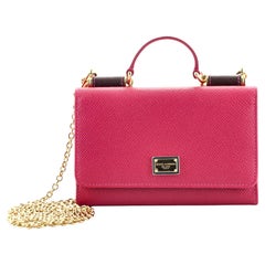 Dolce & Gabbana Sicily Wallet on Chain Leather Mini