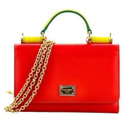 Dolce & Gabbana Sicily Wallet on Chain Leather Mini
