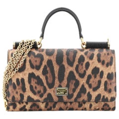 Dolce & Gabbana portefeuille Sicily sur chaîne en cuir imprimé mini