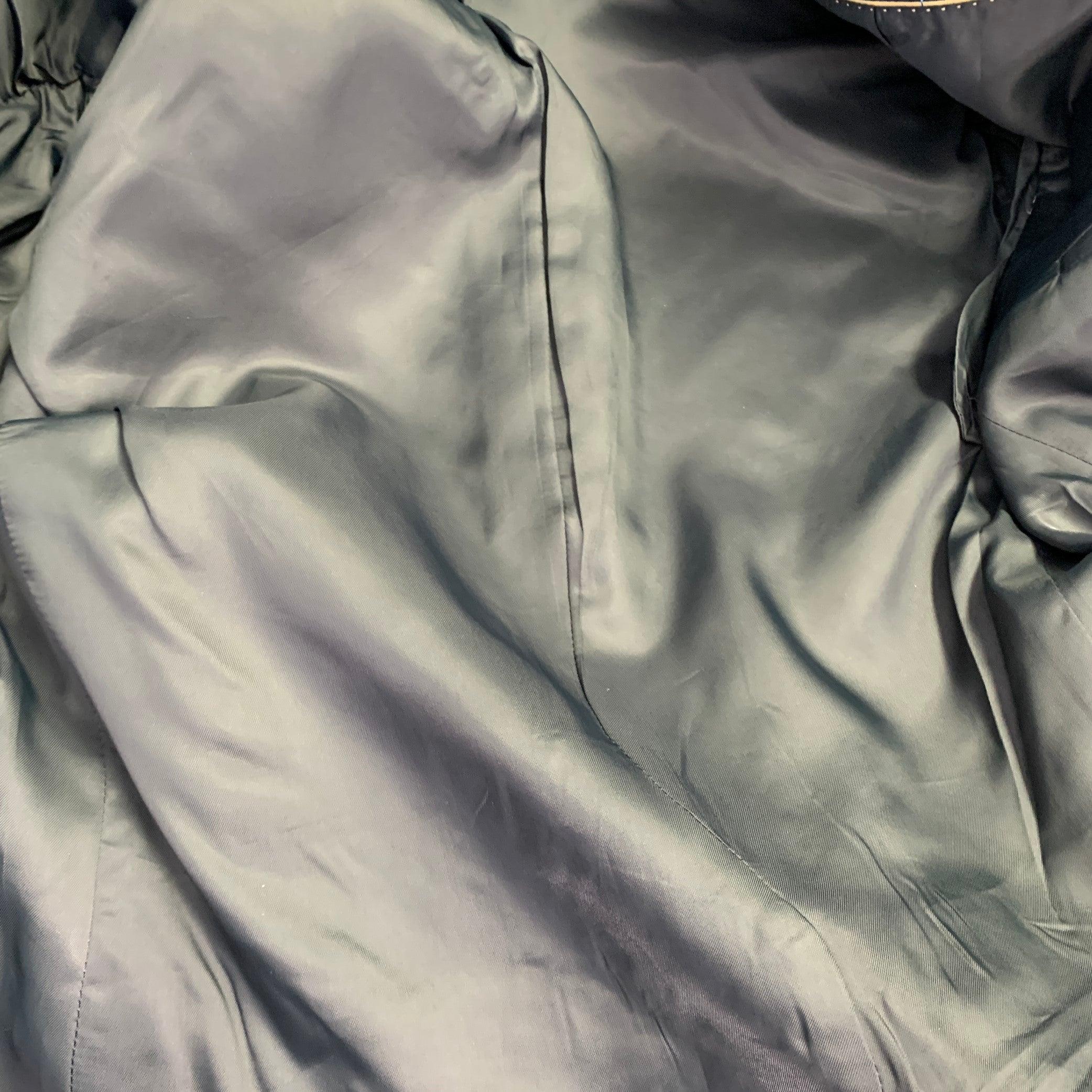 DOLCE & GABBANA Silicia Size 46 Blue Silver Metallic Marbled Polyester Silk 3 Piece Suit For Sale 5