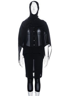 Dolce & Gabbana silk chiffon blouse and skirt pants set, ss 1998