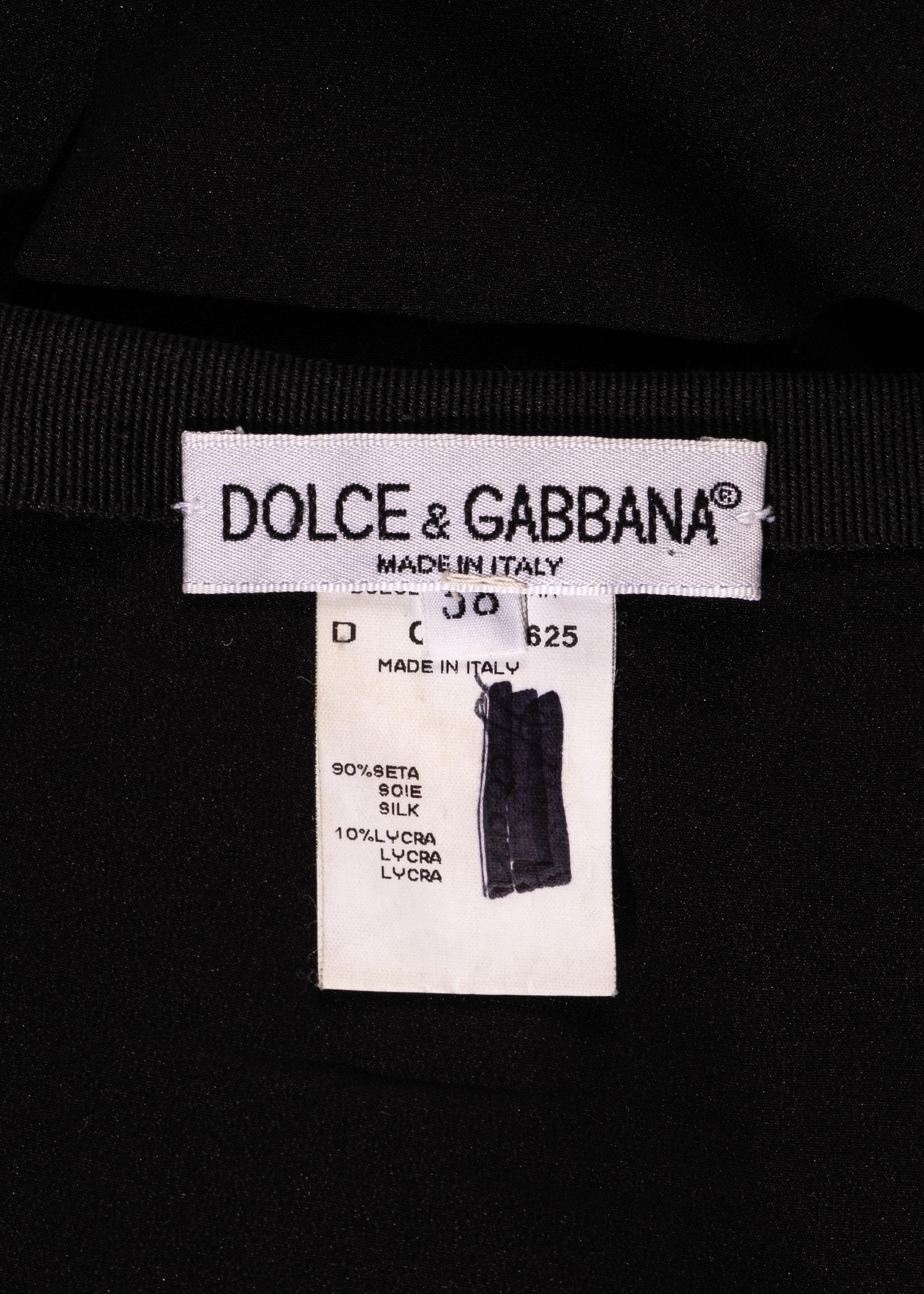 Ensemble chemisier et pantalon jupe en mousseline de soie Dolce & Gabbana, P/E 1998 en vente 3