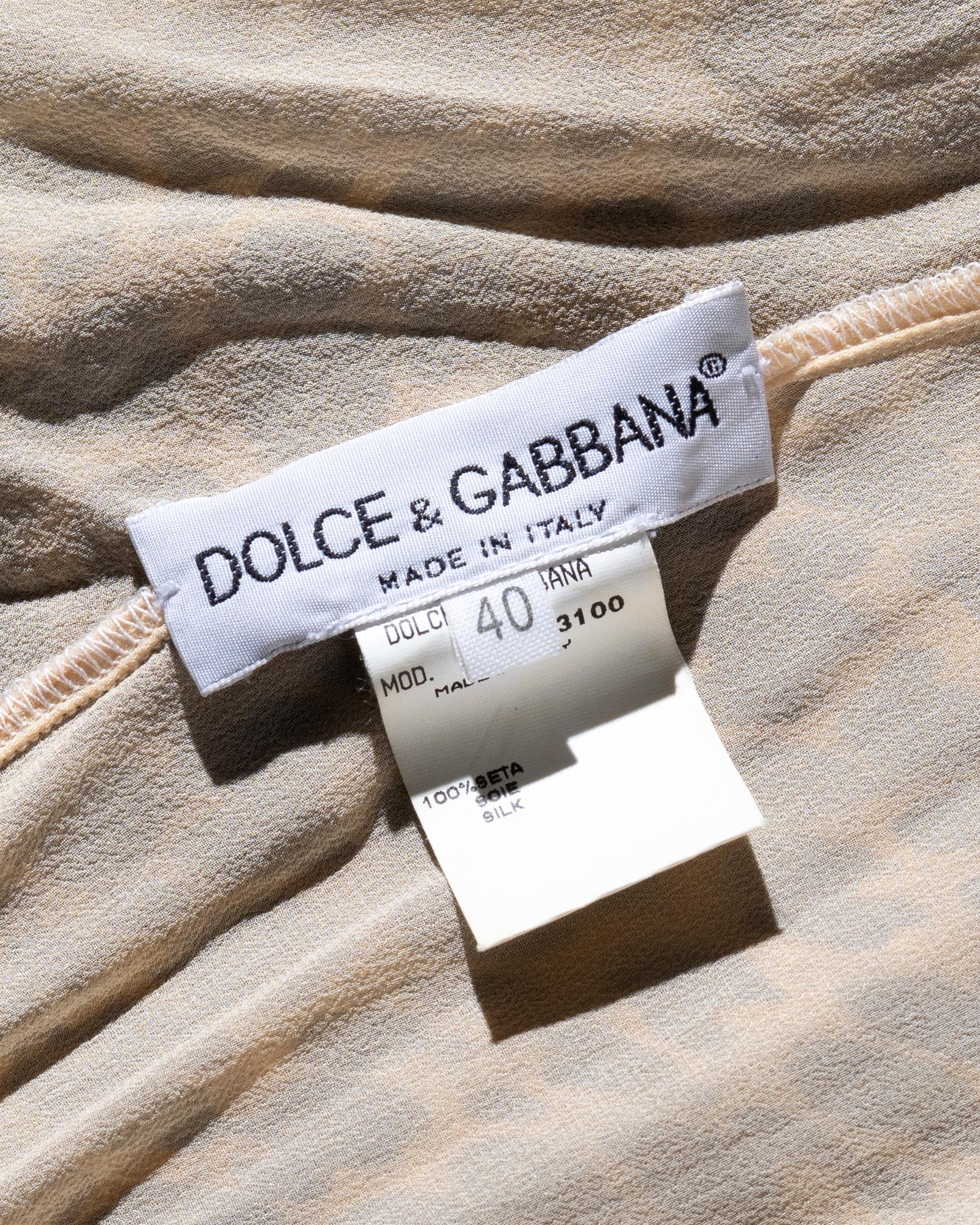 Dolce & Gabbana silk chiffon cheetah print evening slip dress, fw 1996 6