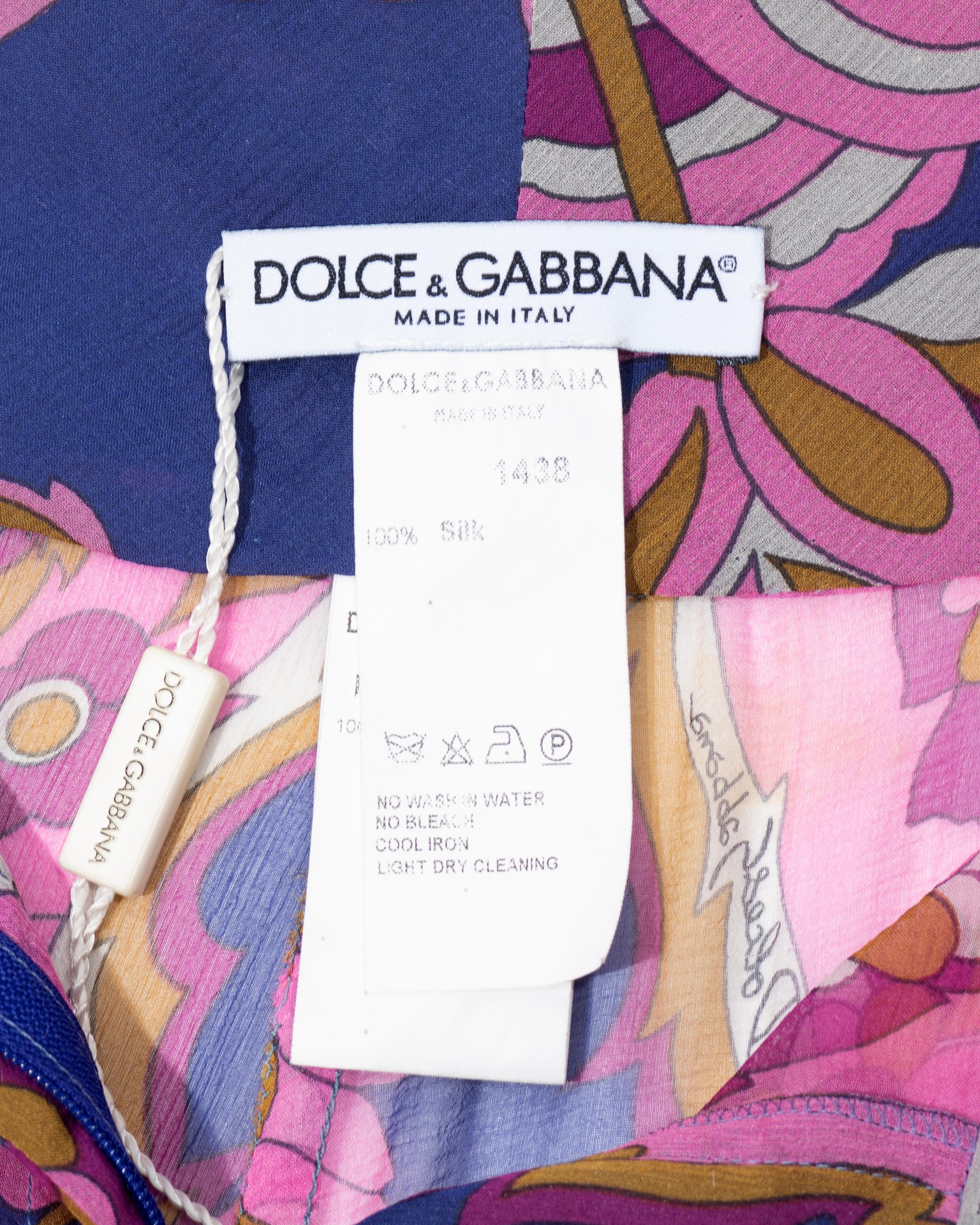 Dolce & Gabbana Silk Chiffon Ruffled Flared Pants, ss 2004 For Sale 6