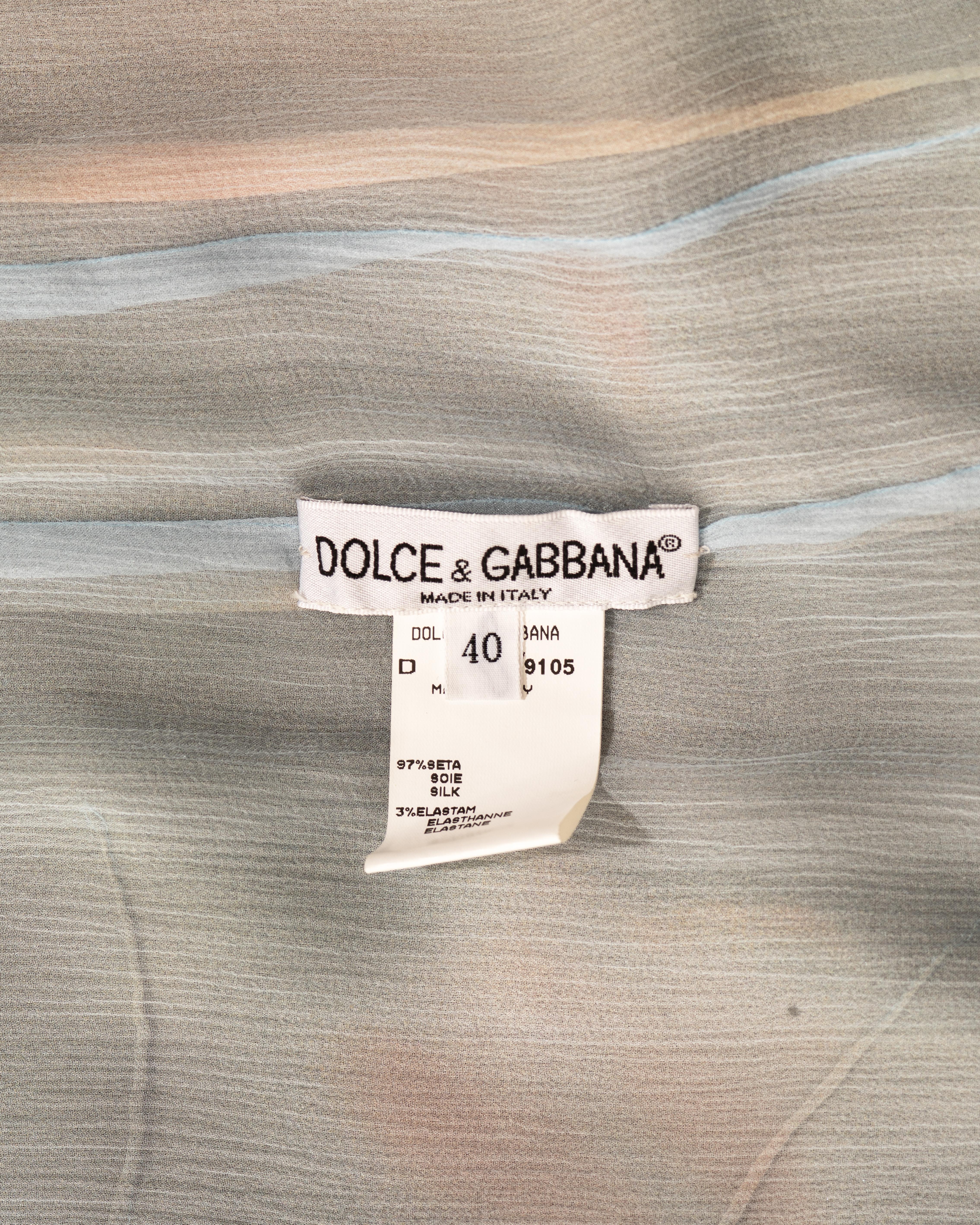Dolce & Gabbana silk chiffon Virgin Mary print diamanté shift dress, ss 1998 For Sale 2