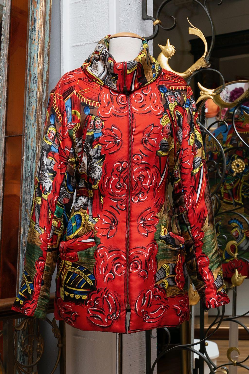 Dolce & Gabbana Silk Conquistadores Print Jacket For Sale 2