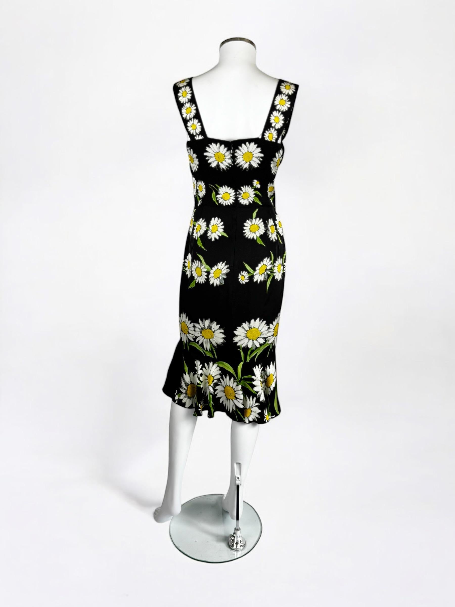 Dolce & Gabbana Gänseblümchenkleid aus Seide, 2016 Damen im Angebot