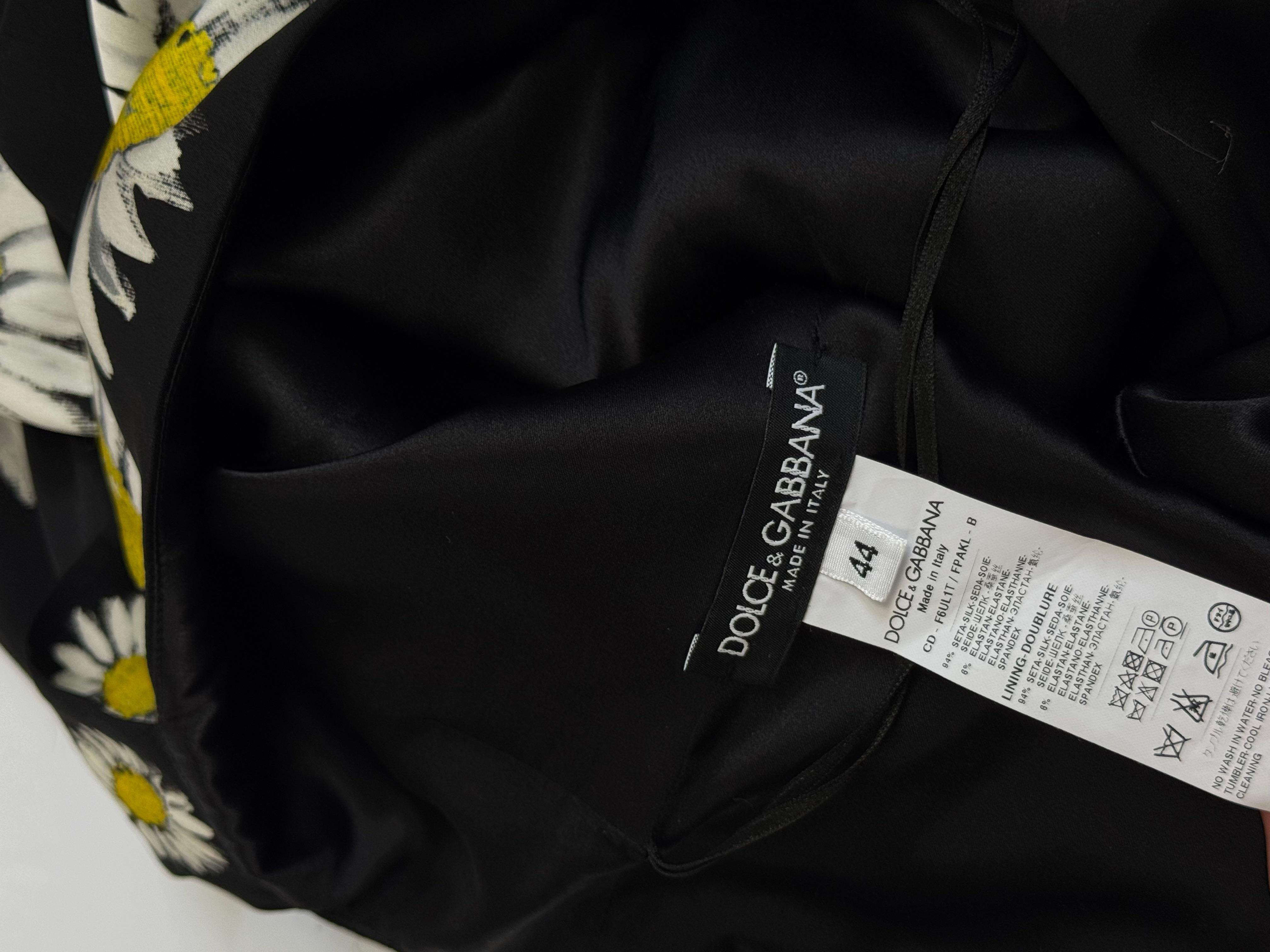 Dolce & Gabbana Gänseblümchenkleid aus Seide, 2016 im Angebot 1
