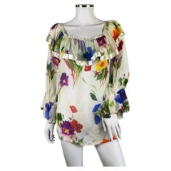 Dolce & Gabbana Seidenbluse mit Blumenmuster, F/S 2002