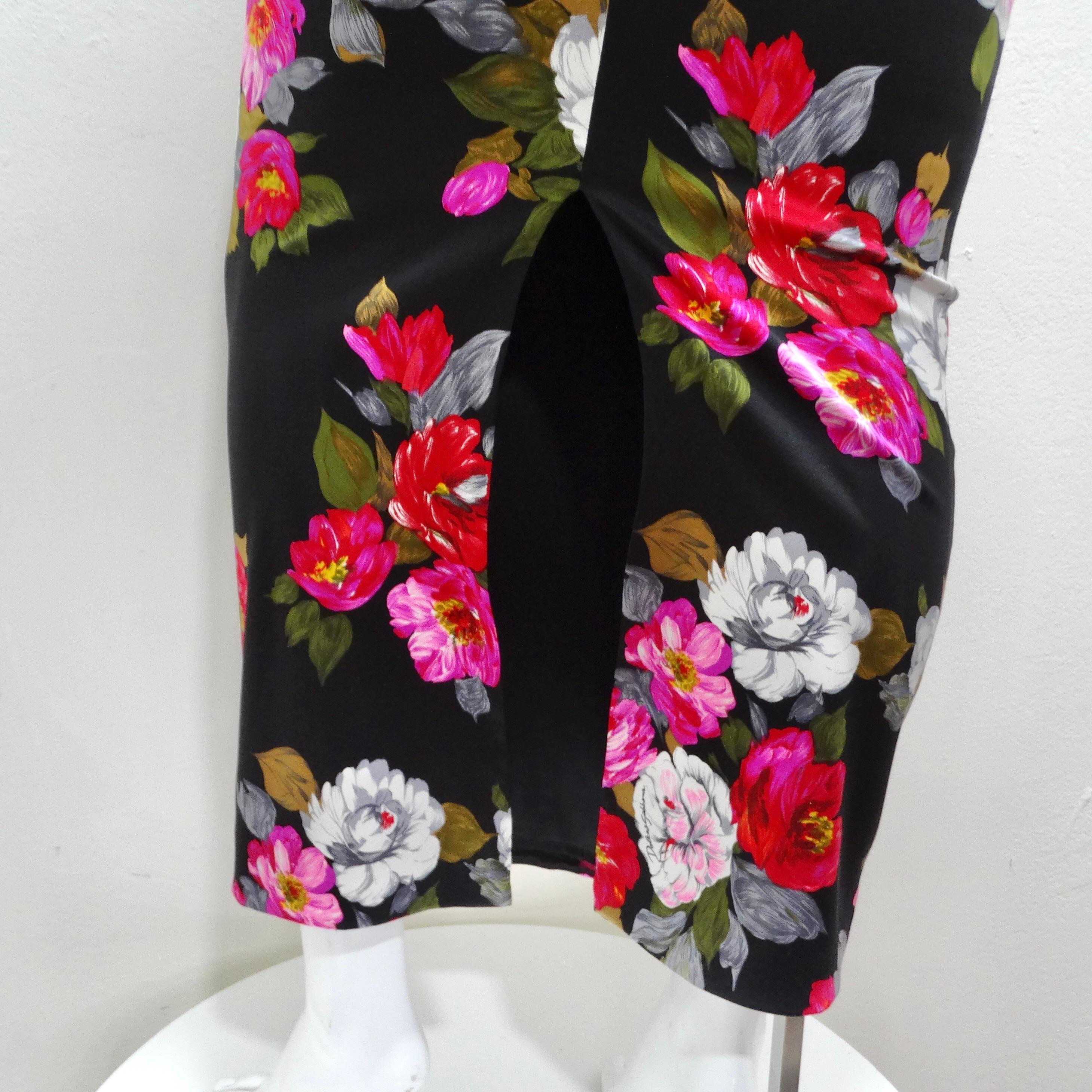 Dolce & Gabbana Silk Floral Lace Maxi Dress For Sale 3