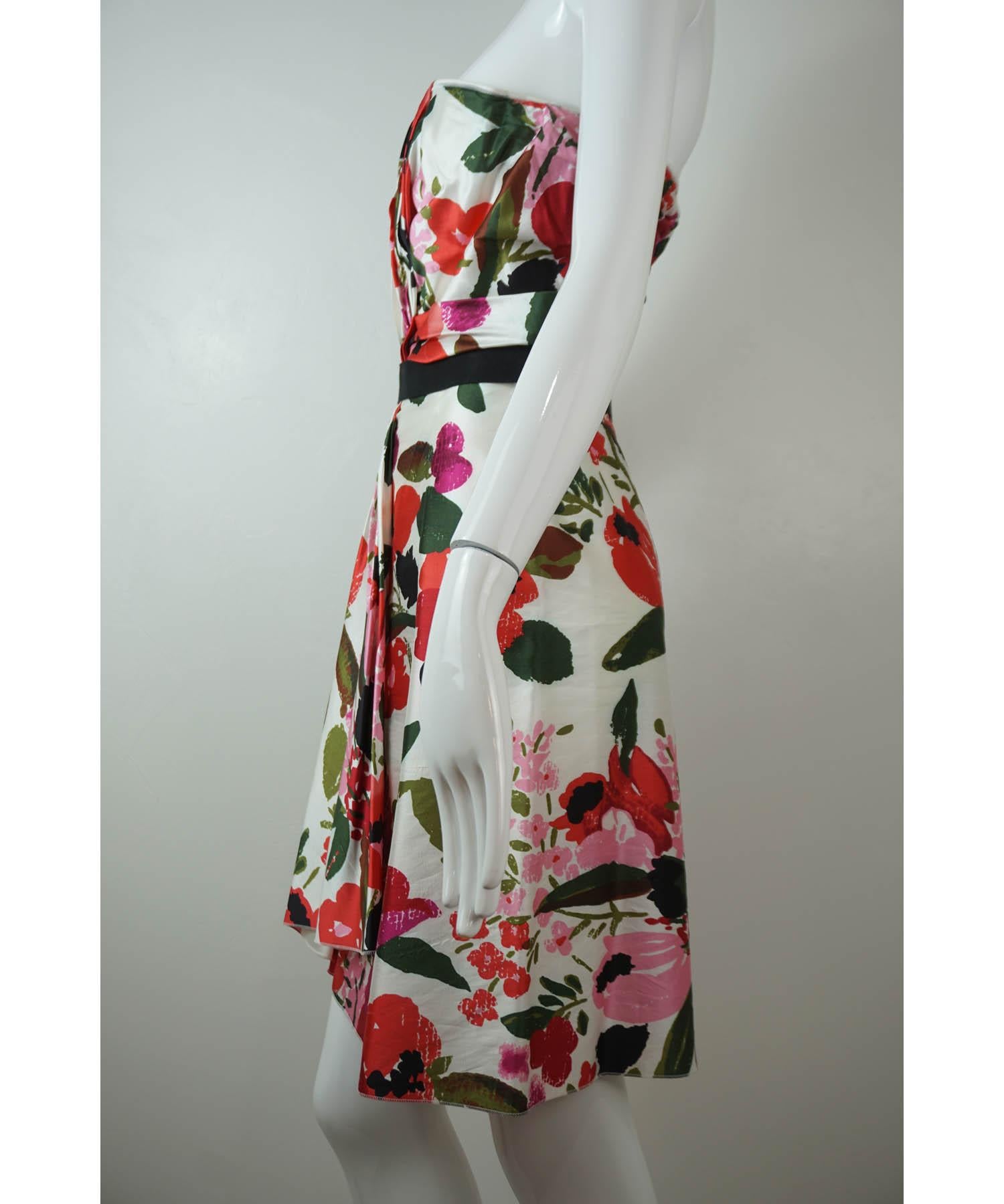 Dolce & Gabbana Silk Floral Print Dress For Sale 1