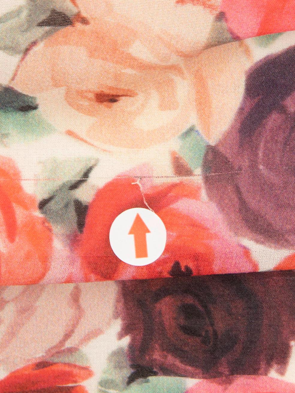 Dolce & Gabbana Vestido midi de seda floral acanalado Talla L en venta 1
