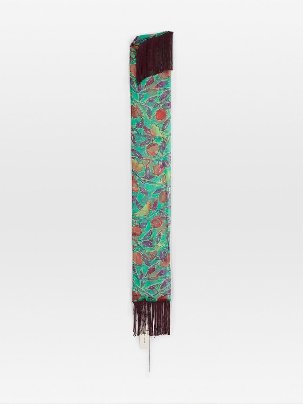Black Dolce & Gabbana Silk Fruit Print Scarf For Sale