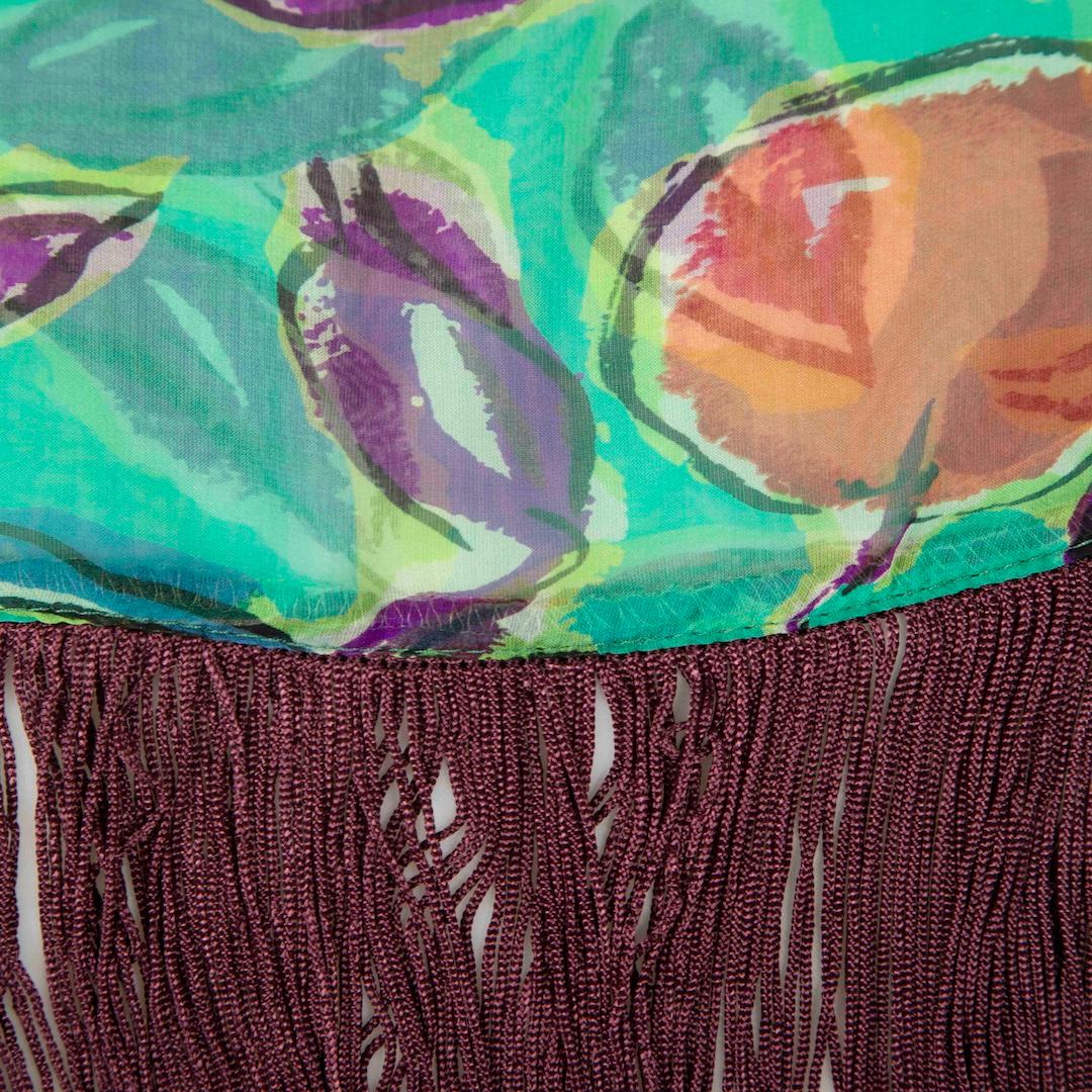 Dolce & Gabbana Silk Fruit Print Scarf In New Condition For Sale In London, GB