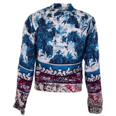 Dolce & Gabbana - Silk Majolica Printed Jacket Blue 44 XS