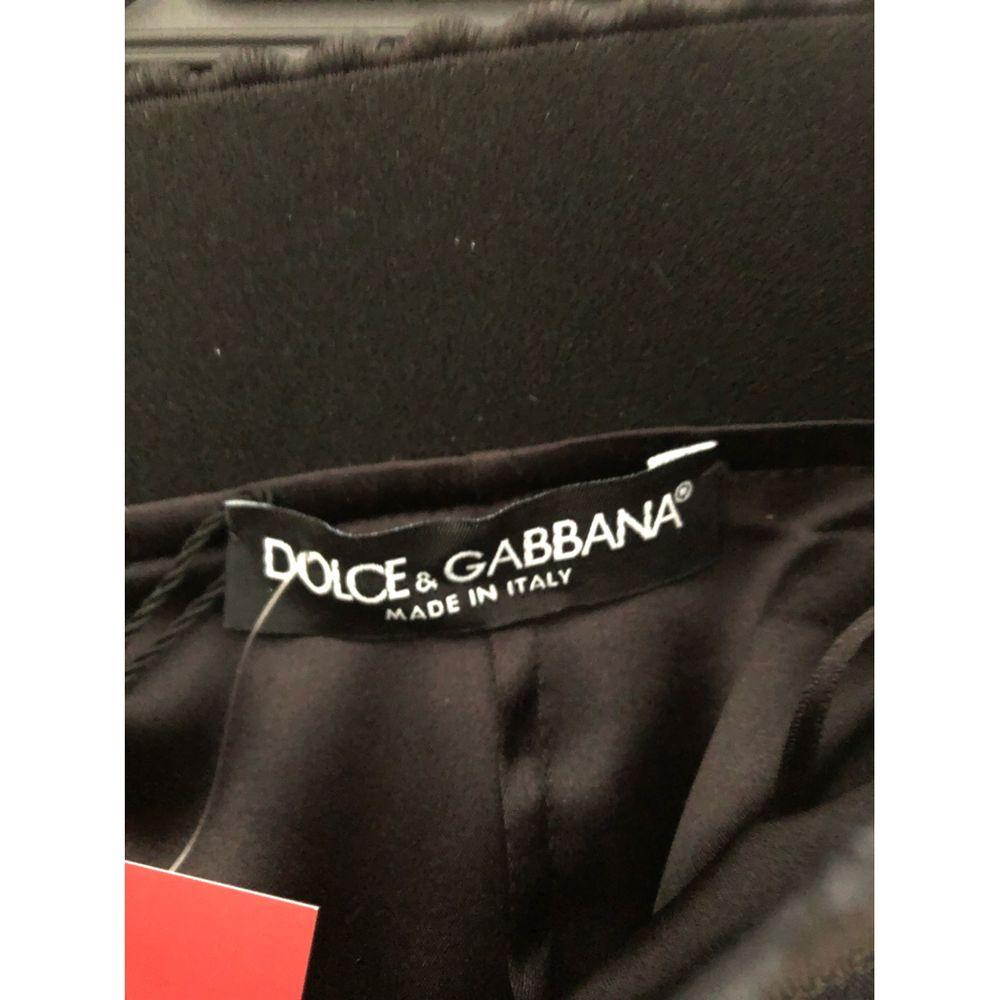 Women's Dolce & Gabbana Silk Mid-Length Skirt in Black