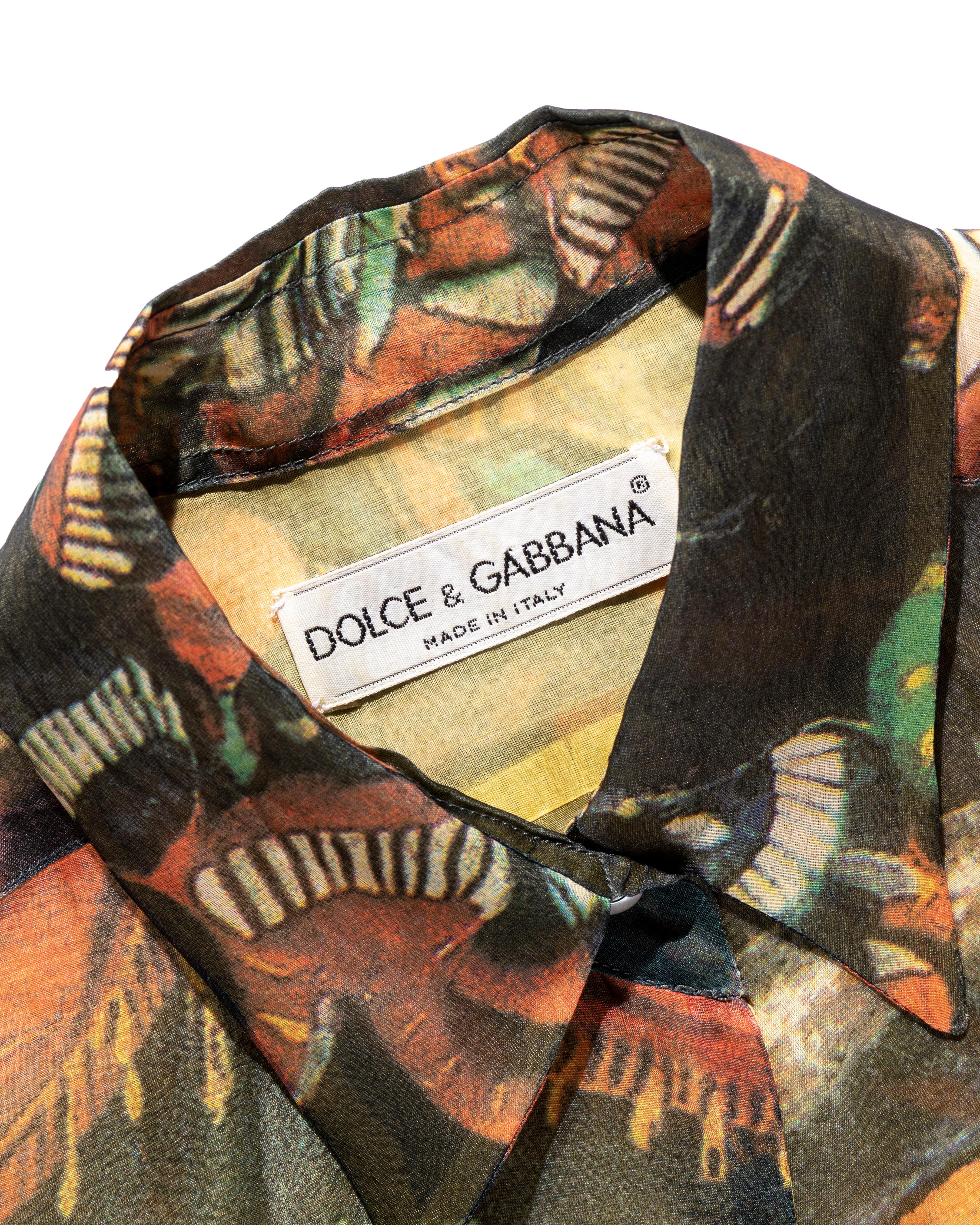 Dolce & Gabbana silk organza blouse with beaded tassel trim, ss 1992 5