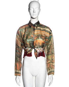 Dolce & Gabbana silk organza blouse with beaded tassel trim, ss 1992