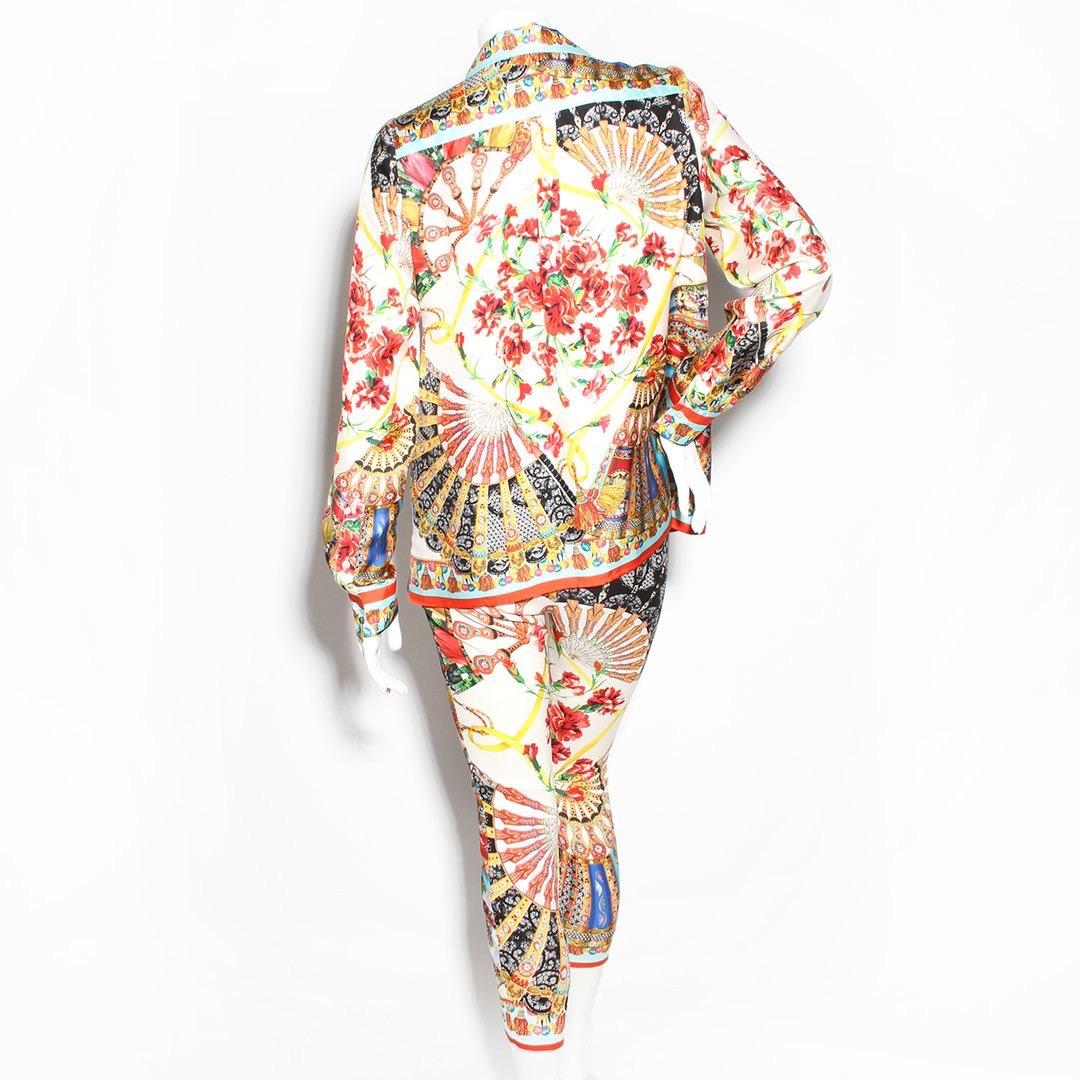 printed trouser suit