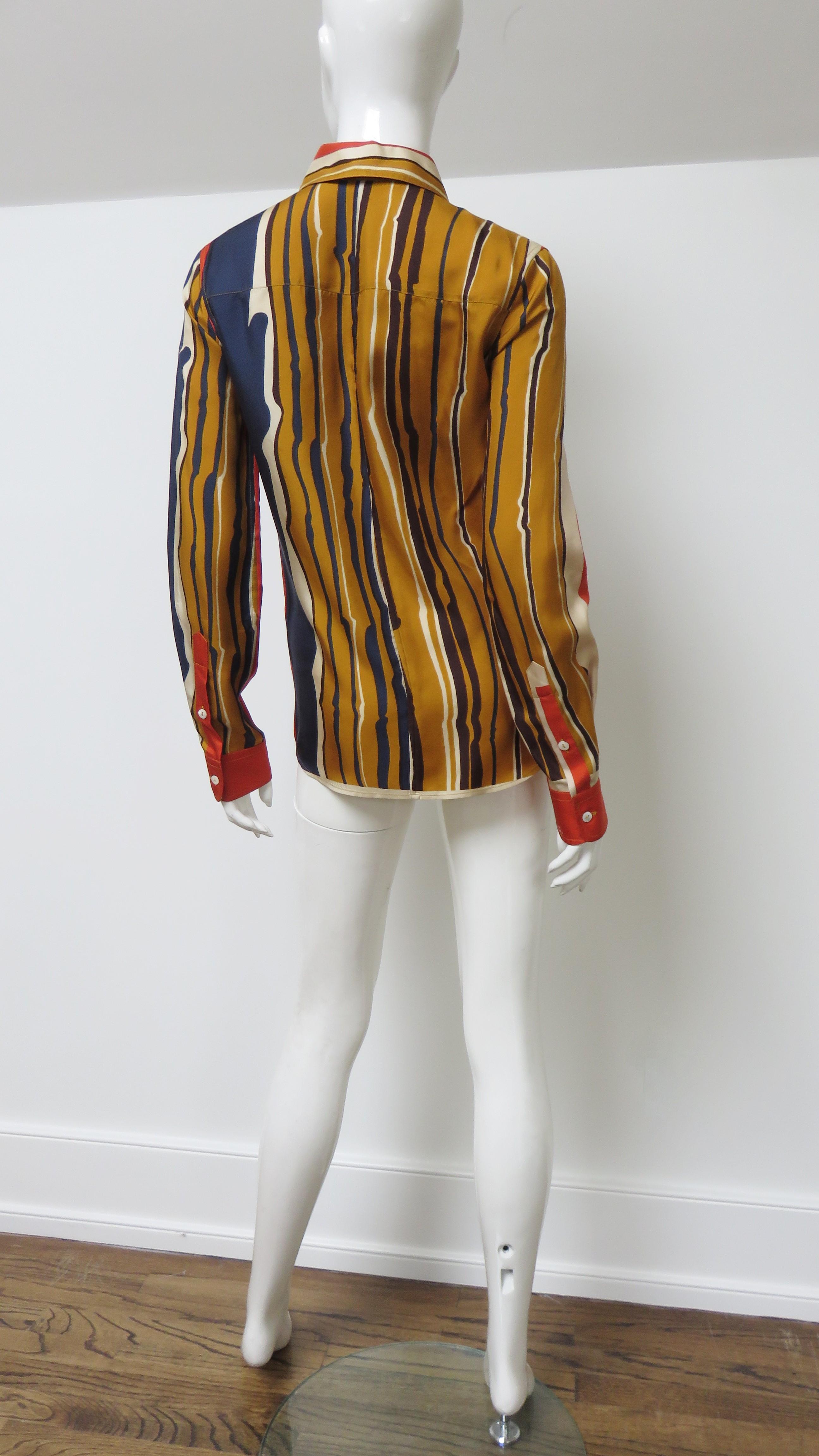 Camicia con stampa in seta di Dolce & Gabbana in vendita 7
