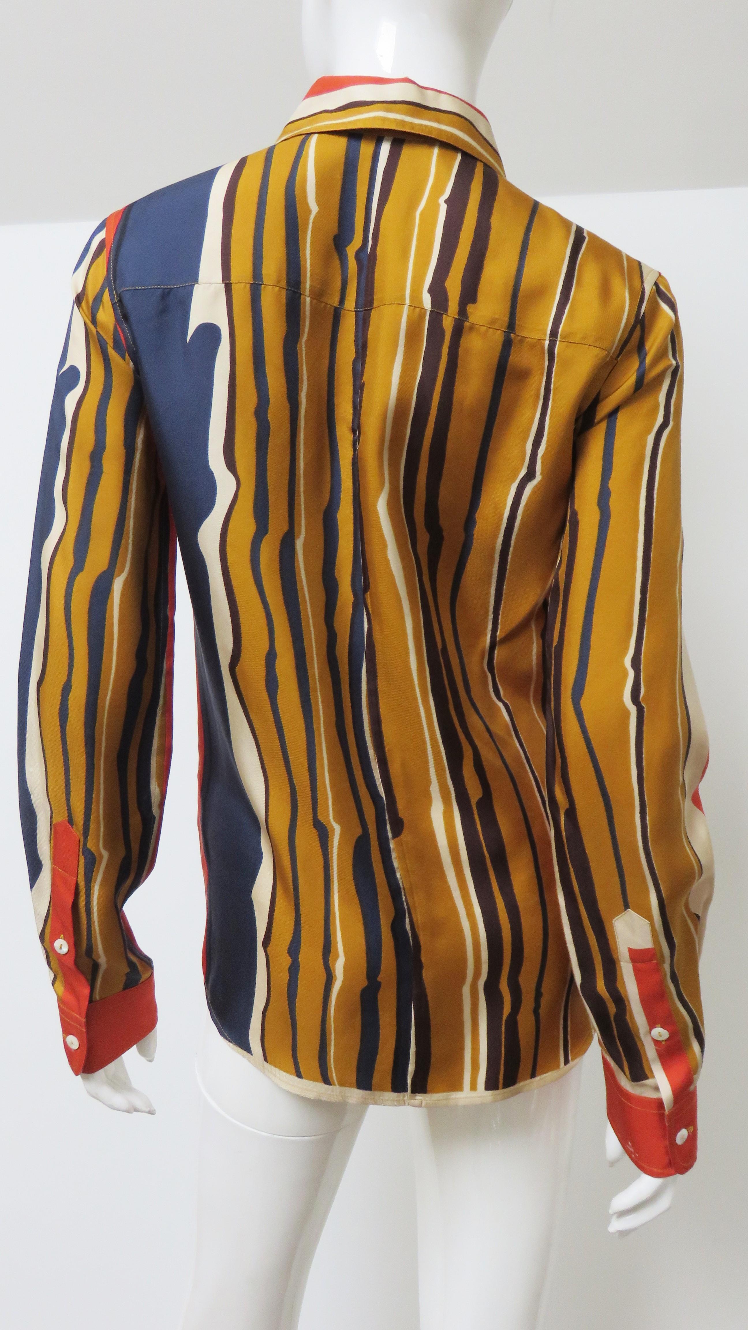 Camicia con stampa in seta di Dolce & Gabbana in vendita 4