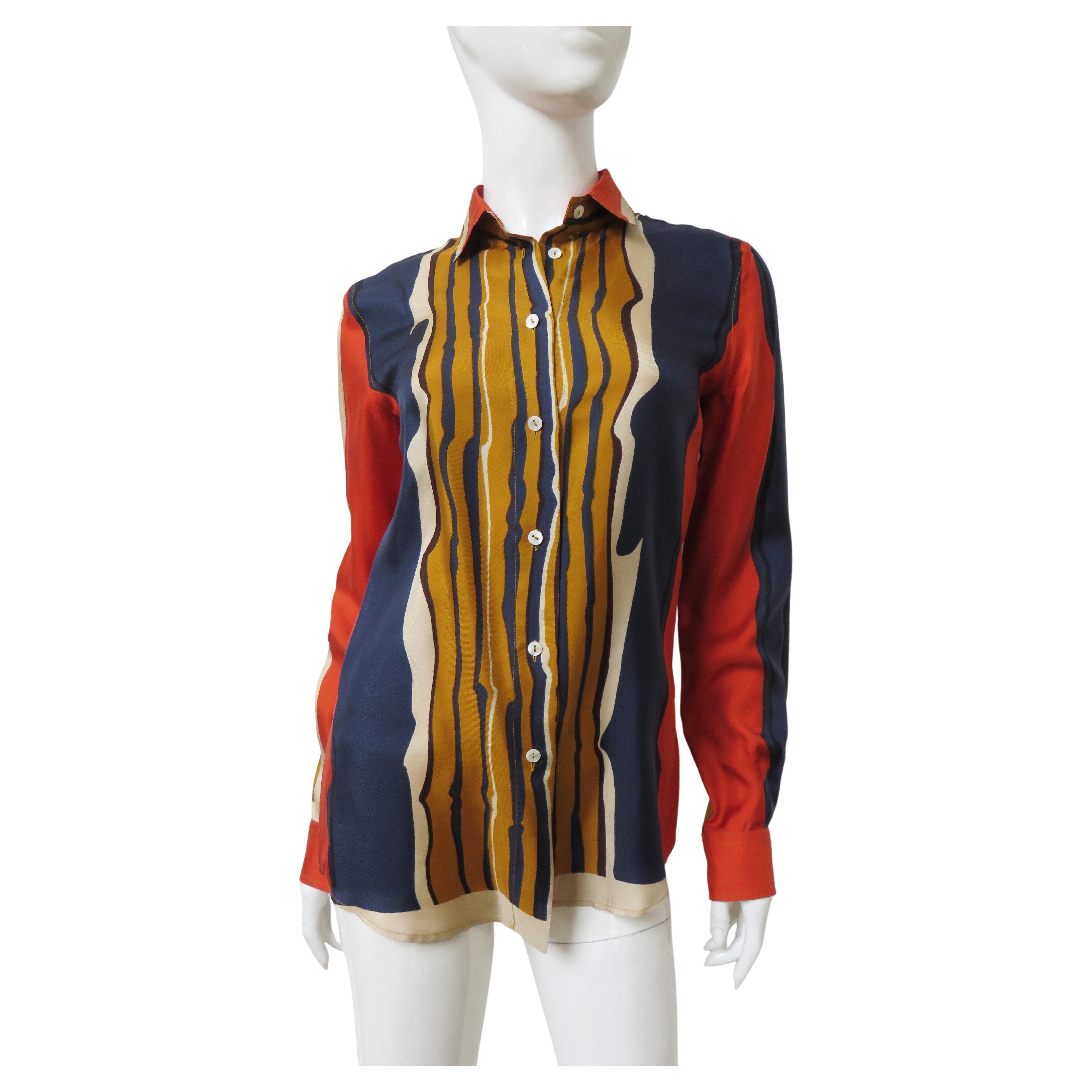 Camicia con stampa in seta di Dolce & Gabbana in vendita