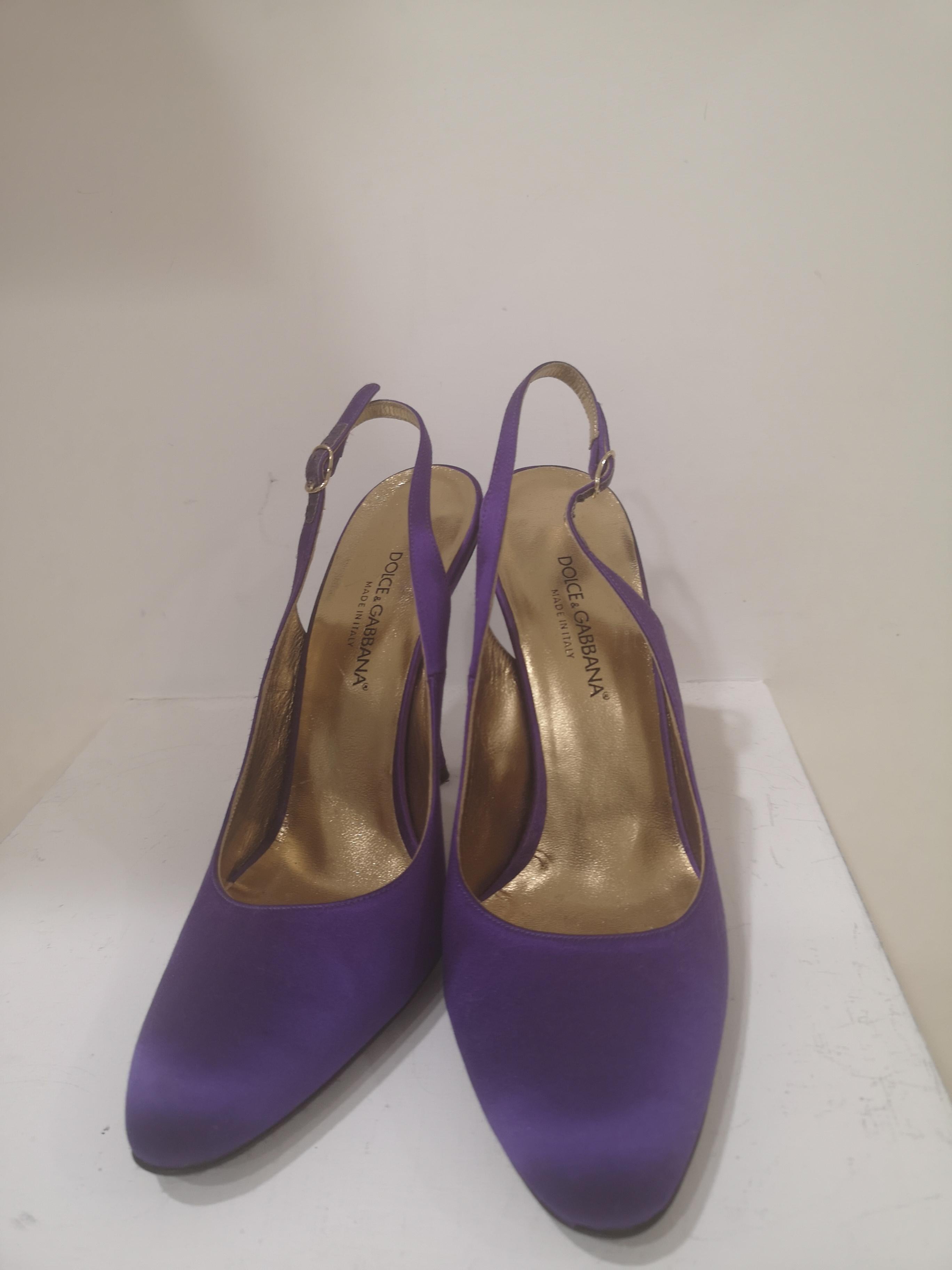 Dolce & Gabbana Silk satin purple Sandals
size 38 it