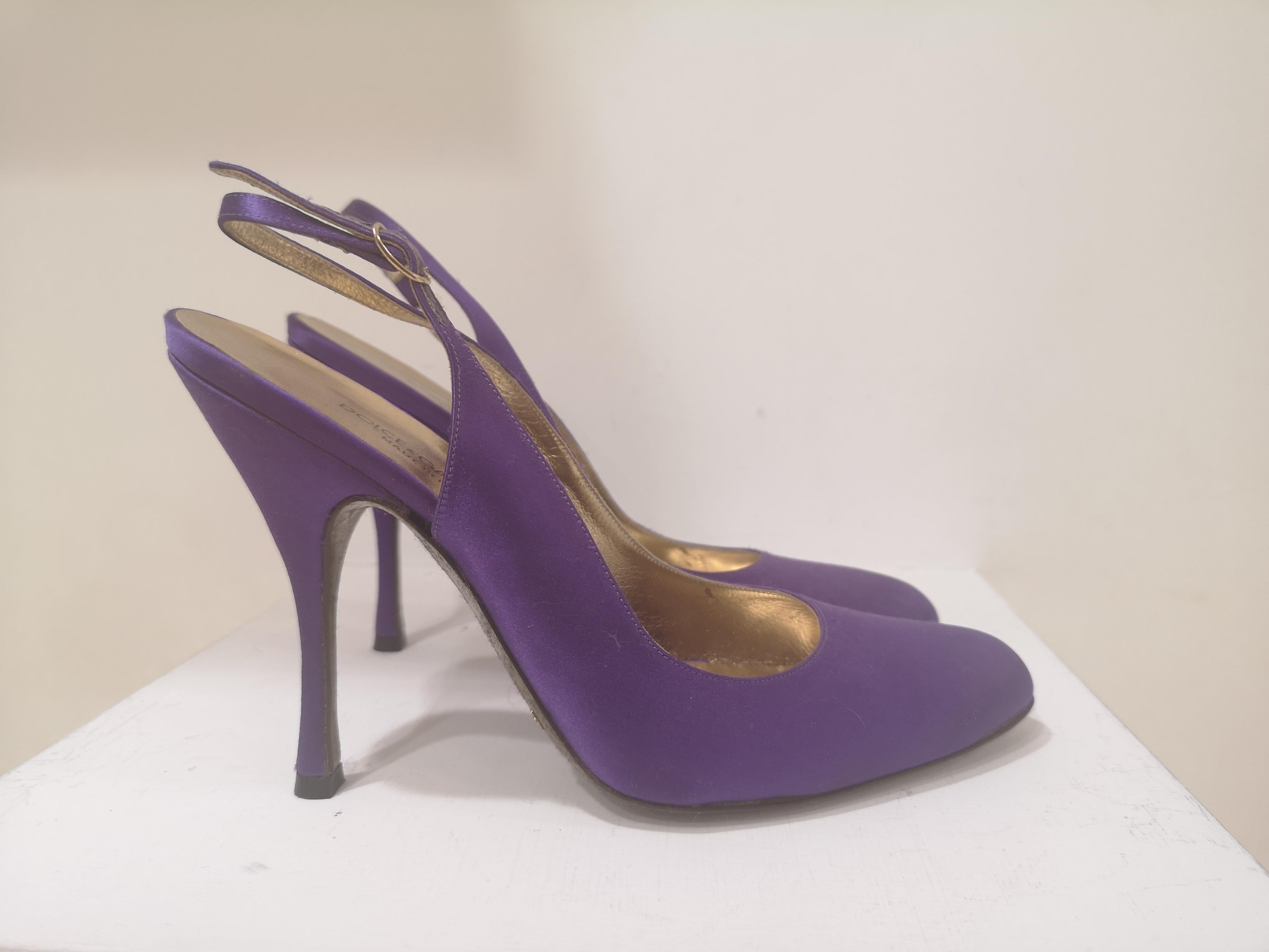 Women's Dolce & Gabbana Silk satin purple Sandals