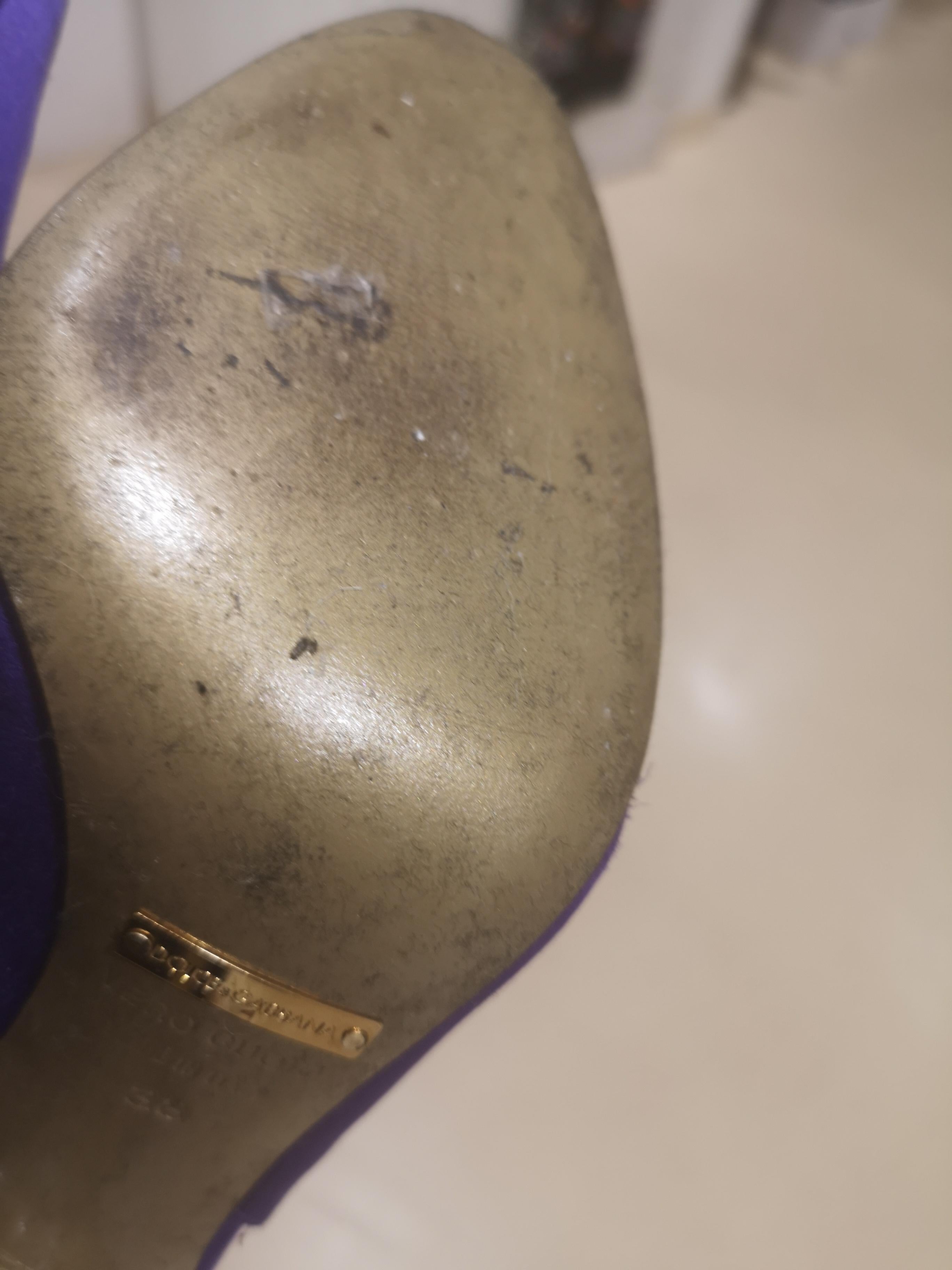 Dolce & Gabbana Silk satin purple Sandals 2
