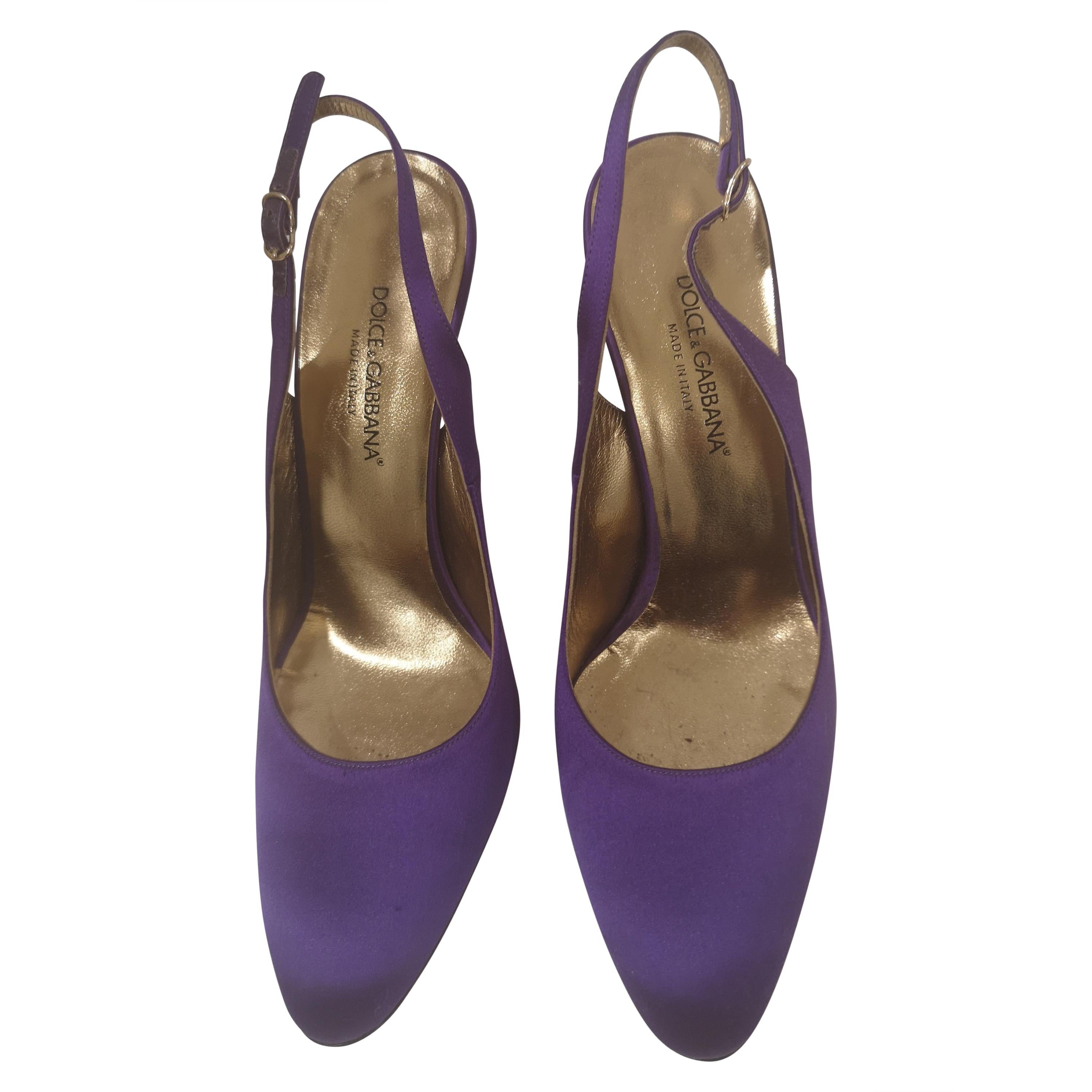 Dolce & Gabbana Silk satin purple Sandals