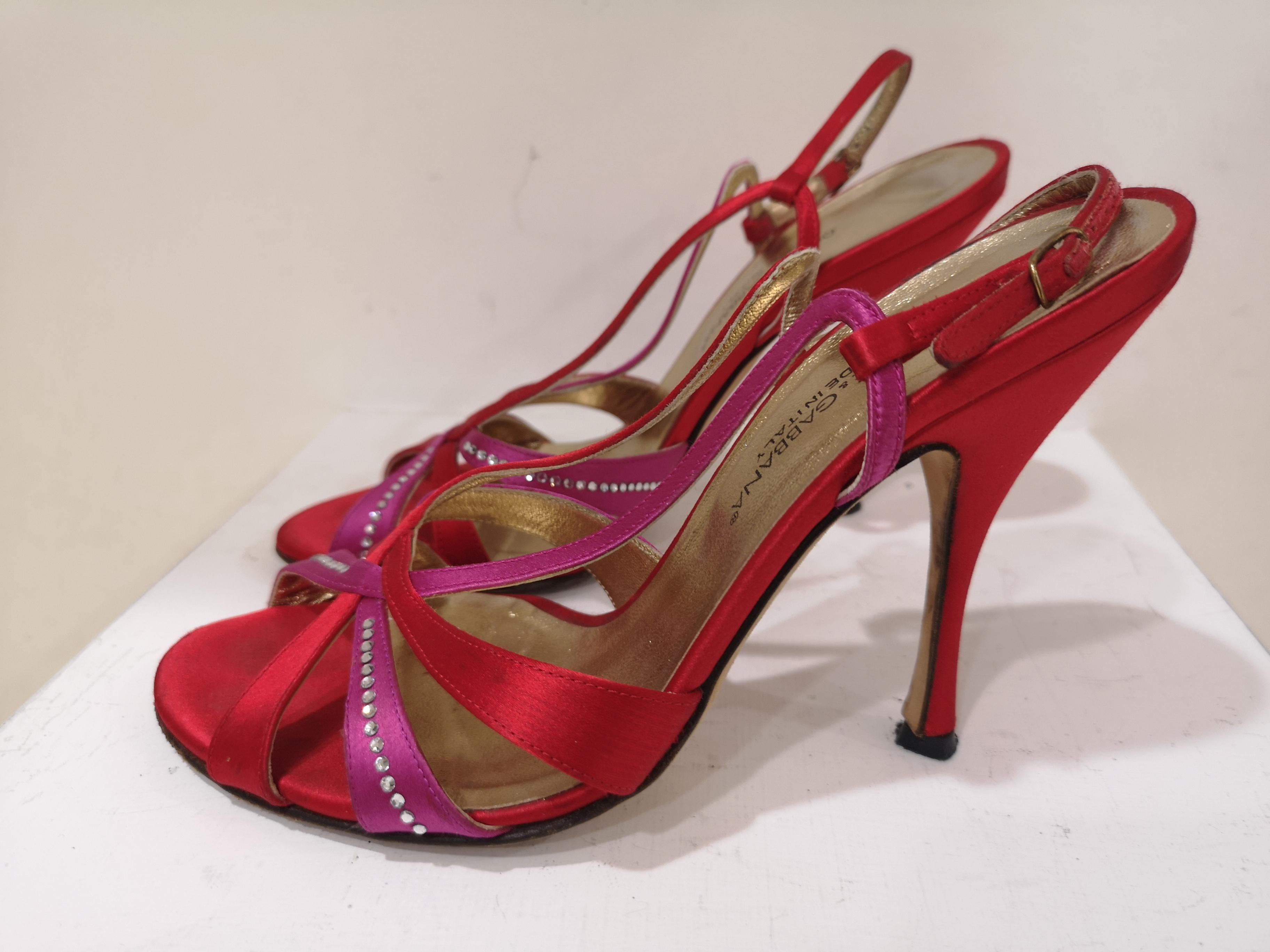 Dolce & Gabbana Silk satin sandals For Sale 3