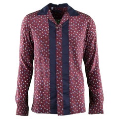 Dolce & Gabbana - Silk Shirt Riviera with Print Bordeaux 39 S