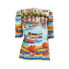 DOLCE & GABBANA silk SORRENTO Blouse Shirt 38 XS