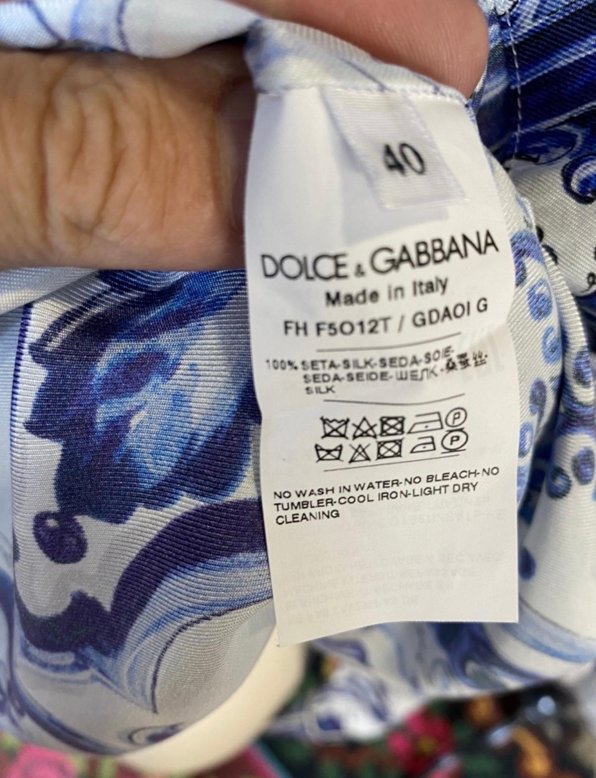 Dolce & Gabbana silk twilly shirt 4