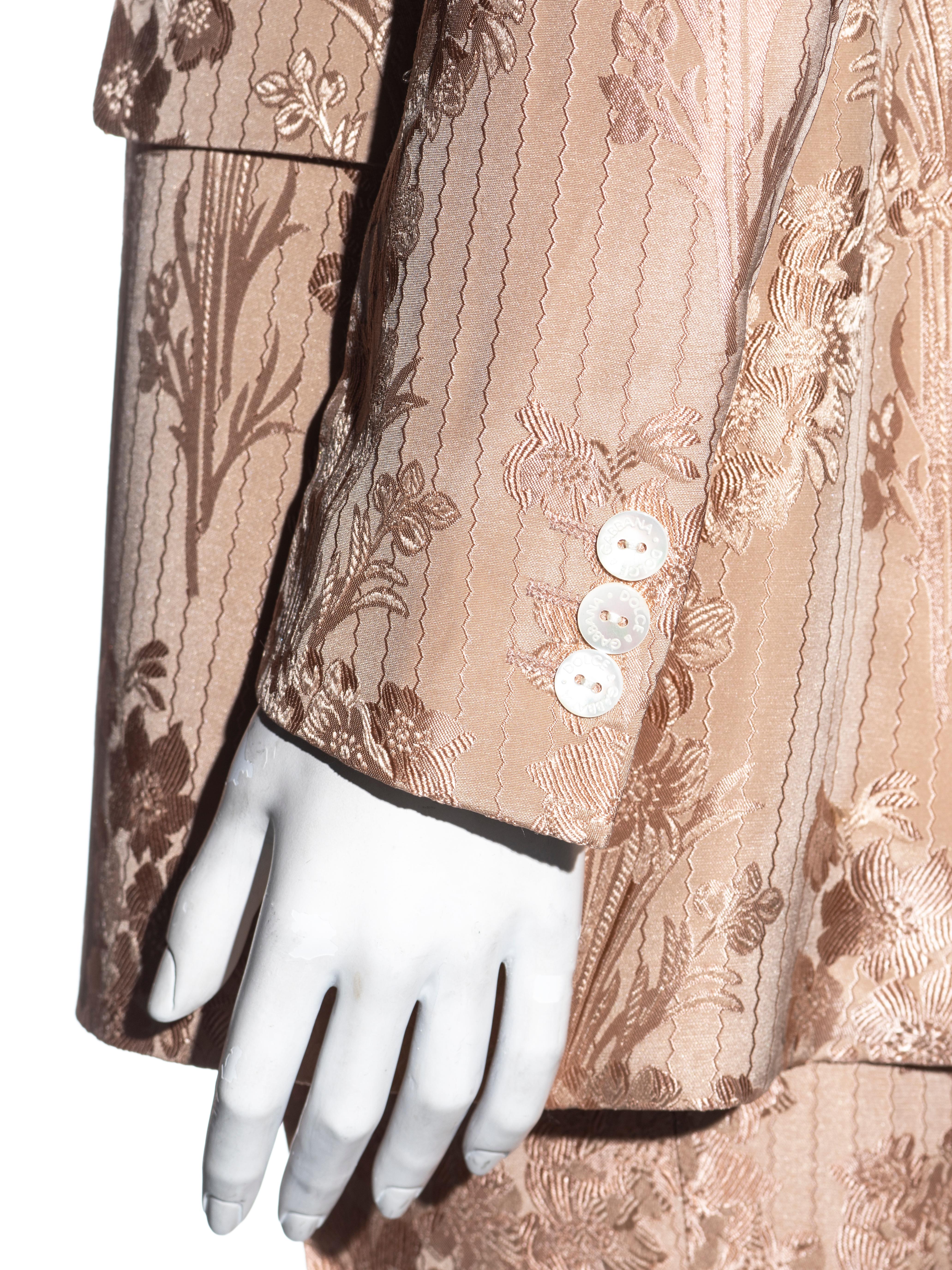 Dolce & Gabbana silk viscose floral brocade pant suit, ss 1997 1