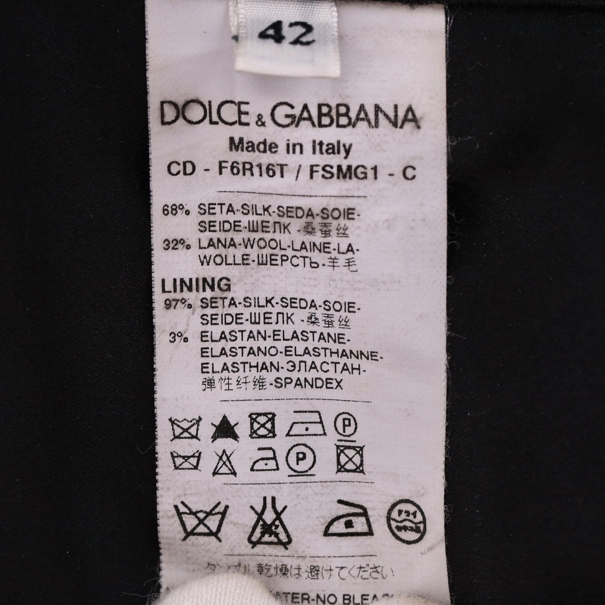 Dolce & Gabbana Silk & Wool Blend Corset Dress For Sale 3