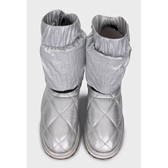 Dolce & Gabbana Silver Elastic Ankle Boots - Size 39