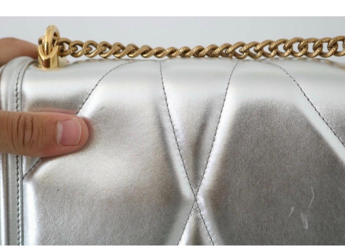 Women's Dolce & Gabbana silver leather devotion bag