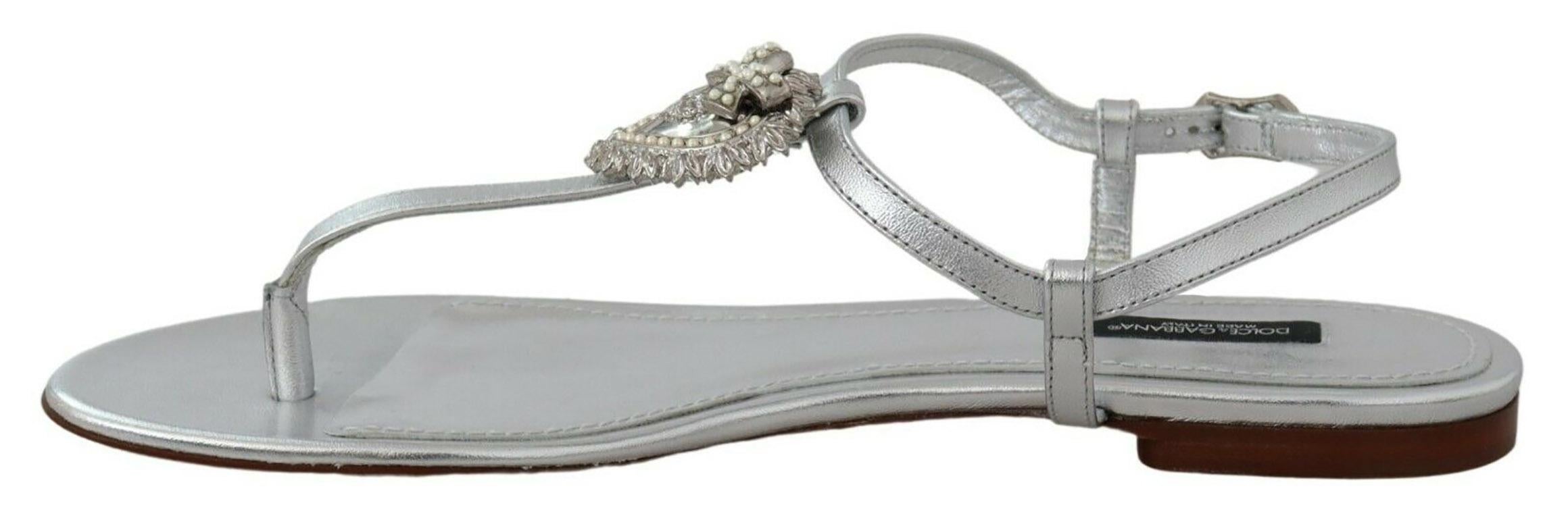 silver dolce & gabbana sandals